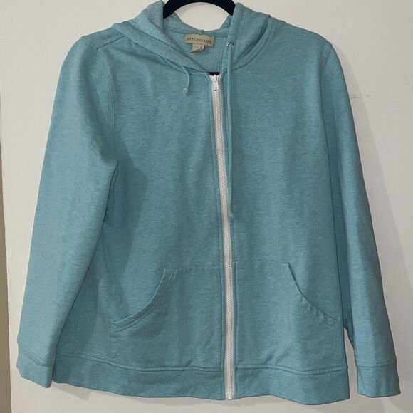 Appleseed's Jackets & Blazers - Appleseed's Hooded Jacket Full Zip Women's Blue Size M